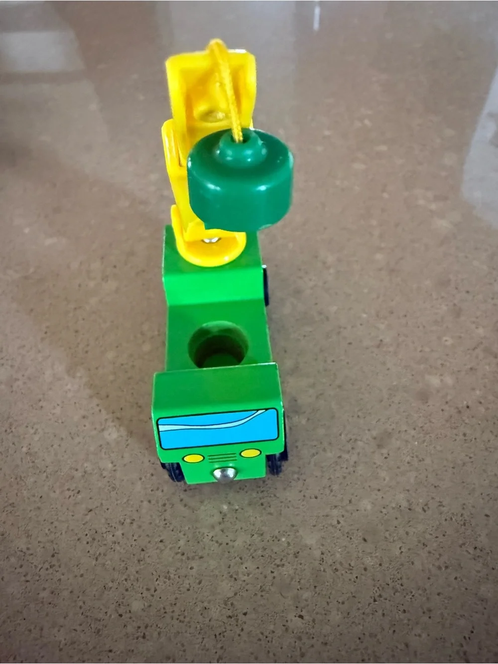 Brio 33232 vintage Green and Yellow Crane Truck Toy